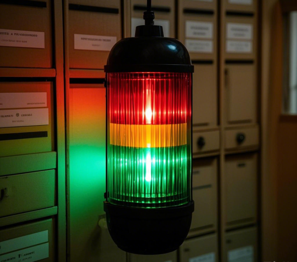 灯出现在档案室